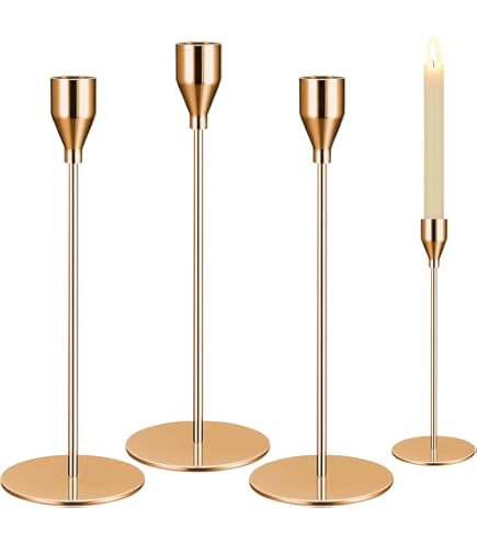 Lot De 2 Bougeoirs Coniques Métal Argenté Et Bambou, Pieds Trépied, Hauteur 33 Cm