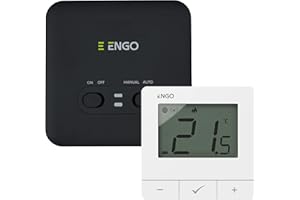 ENGO E20i Wireless Smart Thermostat 7 Day Programmable Wifi Smart Heating Controller Alexa Google ENGO Smart App Boiler Control (White)