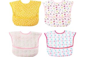 norinori Baby bibs Waterproof Bib - Feeding bib, Adjustable Washable, Soft ForToddler Infant Kids, 0-36 Months