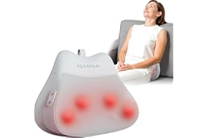 FOFUTFOCIS Cordless Back Neck Massager with Heat, Shiatsu Massage Pillow with Deep Tissue Kneading for Waist Shoulder Lower Back Muscle Pain Relief, Electric Massage for Men Women in Home Office Use