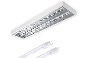 ‎ELG LEUCHTEN ELG Leuchten LED Rasteranbauleuchte 120cm 2x13,5W 3000K Tageslicht 2x1890lm Hochwertige Glas Led Röhren Büroleuchte Deckenleuchte Rasterleuchte optional Pendelleuchte (3000K-OS, 120 cm / 2-flammig)