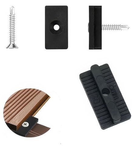 100pcsValdern composiet terrasklemmen kunststof met