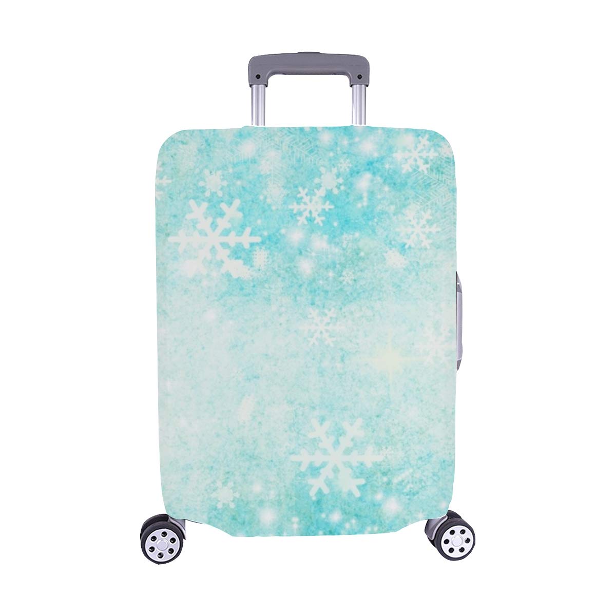 （Nur abdecken） Christmas Schneeflocken Stock Muster Staubschutz Trolley Protector case Fall reisegepäck auf 28,5 x 20,5…