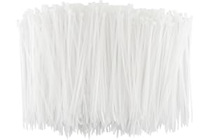 alwaiiz Lot de 1000 serre-câbles blancs 150 mm haute performance pour la gestion des câbles résistants aux UV