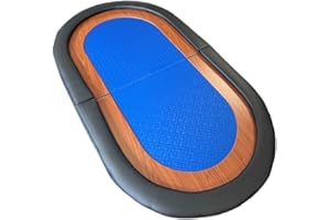 REDTOOTH POKER Professional Folding Blue Speed Cloth Poker Table Top | 152cm x 85cm | For 6 to 8 Players | Includes Carry Case