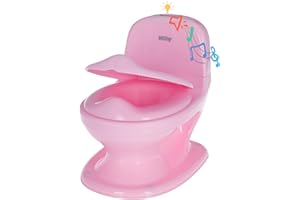 Nuby My Real Potty Training Toilet with Life-Like Flush Button and Sound - 18 plus Months - Pink