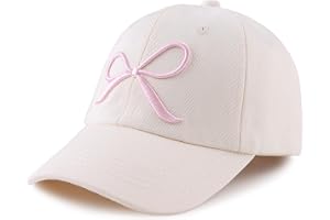 Excefore Girls Baseball Cap Kids, Lovely Adjustable Butterfly Sun Hat, Suitable for Sports, Home, Picnics, for Kids Ages 3-8