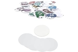 Tissting Film de Protection pour Badges, 100 Pièces Transparent PVC pour Badge DIY Button Maker 50MM, Cercle Compatible avec Badges Réfrigérateur et Accessoires Créatifs