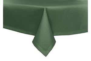 ‎TEXPOT texpot Gartentischdecke 110 x 160 cm in Dunkelgrün mit Leinen Optik Lotuseffekt Fleckschutz Bügelfrei Tischdecke