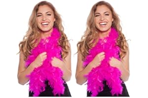 Folat B.V.- Pluma Boa Rosa Magenta 180cm, Color, 180 cm (62073)