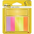 Post-it Notes Markers, Assorted Colours, 5 Pads, 15 mm x 50 mm, 100 Sheets per Pad, Green, Orange, Pink, Purple, Yellow - To Mark, Highlight or Color Code Important Information