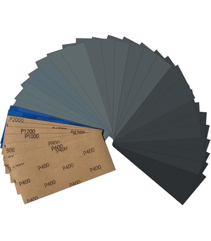 STEBRUAM 21 vellen schuurpapier,korrel 220,nat en droog polijstmiddel voor metalen,gipsplaten,hars,muren,houten meubels,93x230mm (paars