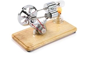 KKnoon Mini Motore Ad Aria Calda Modello Di Motore a LED Colorato, Kit Scientifico Educativo