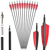 Set 12 Frecce In Carbonio 30 Pollici Spine 500 - Per Arco