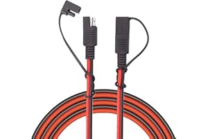 Liwinting Cavo Connettore SAE per Autoveicoli - Prolunga a 2 Pin per Collegamento/Scollegamento Rapido 16AWG con Staffa per Cappuccio Antipolvere 1m/3,28ft