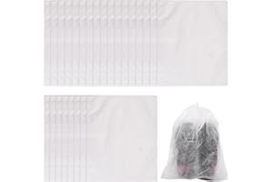 Volumoon 25pcs Schuhbeutel Reise Wasserdicht, Schuhbeutel Aufbewahrung, Schuhtasche Reise Transparent mit Seil, Schuhsack Tragbare, Vliesstoff Multifunktionale Aufbewahrungstasche 38x32cm
