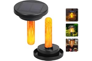 NEWNEN Solar Lights Replacement Top Panel Lantern: Flame Bulb for Solar ​Light Replacement Top - for Mason Jar Lantern Outdoor Lights 7cm (2 Pack)