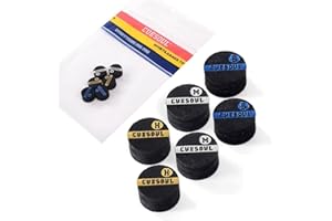 CUESOUL 6 Pièces Couche de Peau de Porc Snooker Conseils