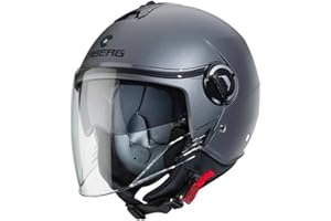 Caberg Casque jet Riviera V4 X Gun mat avec pare-soleil et visière longue ECE 22.06