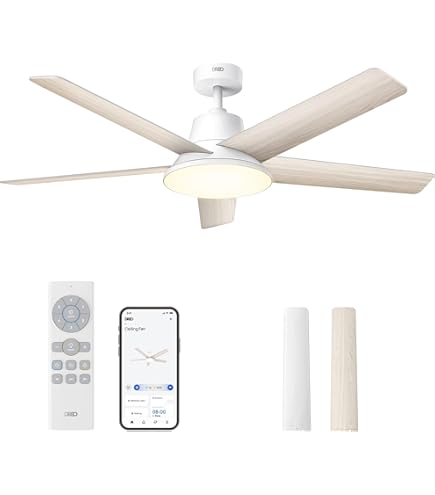 Ovlaim Plafondventilator, 132 cm, met kunststof bladen en