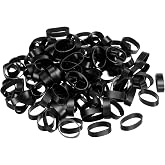 PATIKIL Silicone Rubber Bands 50 Pack - 3/8 Inch Flat White Non-Slip Bands For Organizing - View #7
