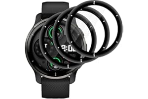 Beukei Screen Protector for Garmin Venu 2 Plus, 3 Pack Tempered Glass[Case Friendly][Support Fingerprint Sensor][3D Curved][9H Hardness] Film