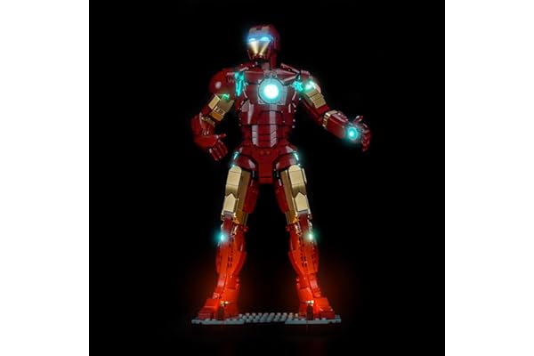 Kit d'éclairage LED compatible avec Lego 76344 Iron Man Mark 3 Collectors' Edition (pas de modèle), kit d'éclairage décoratif compatible avec Lego Iron Man Mark 3 Collectors' Edition