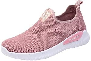 SUSENSTONE Mocassins Chaussures Femme Ete Pas Cher Soldes Baskets Basses Running Jogging Sport Confortable Respirant Mesh Chaussette Fille Loafers