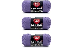 Red Heart Super Saver Pack of 3 - Lavender - 7oz/198g - Acrylic - 4 Medium (Worsted) - 364 Yards - Knitting, Crocheting, Crafts & Amigurumi