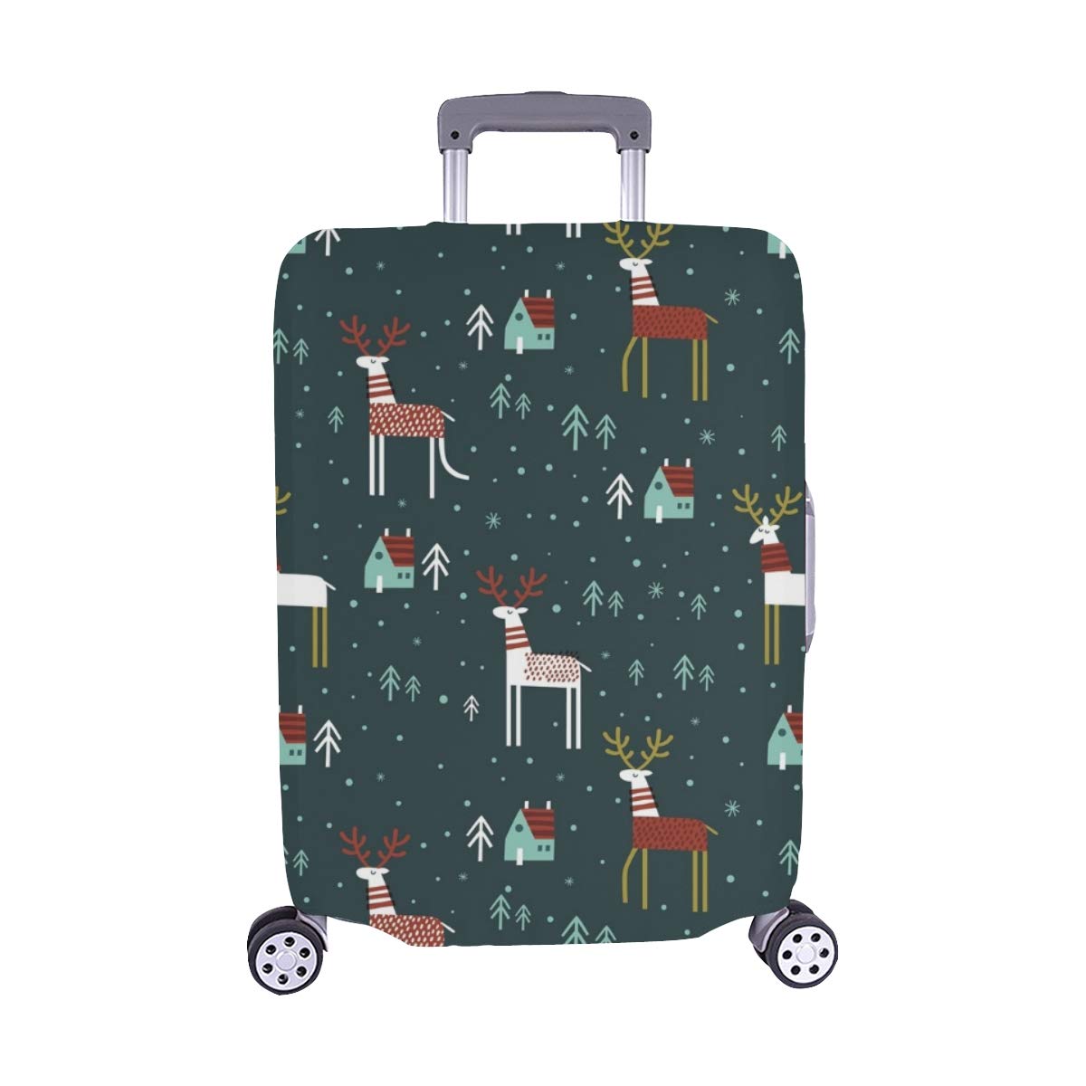 （Nur abdecken） Seamless Vector Muster Weihnachten Wald Muster Staubschutz Trolley Protector case Fall reisegepäck auf 28…
