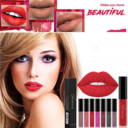 Beliebter Lippenstift, Yogogo Lip Matte Liquid Lipstick Wasserdichte Lip Gloss Make-up (#2) - 2