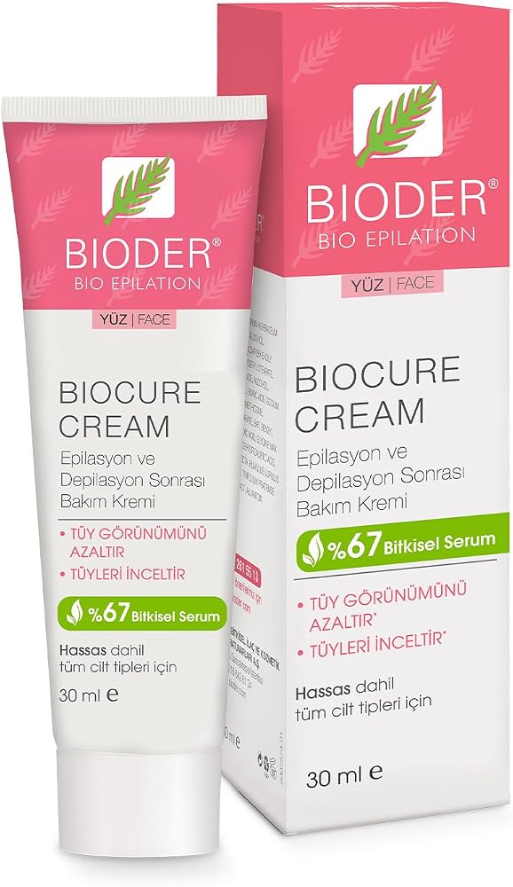 Bioder BIOCURE Tüm Ciltler için Tüy Azaltıcı Krem Yüz 30 ml (1 x 30 mL)