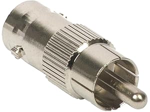 4 x BNC FEMALE TO RCA PHONO MALE CONNECTORS CCTV CABLE DVR