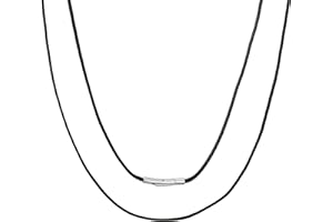 HSWYFCJY Lederkette Herren 2/3mm Kunstleder Halskette Schwarz/Braun Verfügbar Damen Leder kette mit Verschluss Kautschuk Kette 46-76cm für DIY Anhänger Schmuck