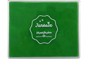 ROUCERLIN Large Size Craft Ink Stamp Pads, Washable Scrapbooking Finger Paint Pad for Kids, Craft Pads for Rubber Stamps, DIY Cards, Paintings, Baby Footprint Handprint (Dark Green)