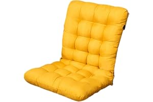 TJSKLCV Garden Chair Cushions with Backs, Waterproof Soft Outdoor Seat Pads, Premium Tufted Soft Chair Pads, Rocking Seat Cushions High Back Chairs Cushion for Recliner Patio Sunbed Bench, 45X100CM