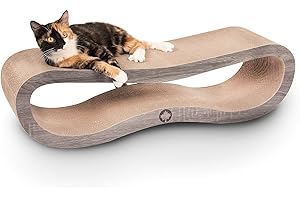 CanadianCat Company | Kratzbrett Orbit | dunkelgrau | Kratzmöbel, Lounge für Katzen | Kratzpappe + Katzenminze | ca. 84 x 24 x 23cm