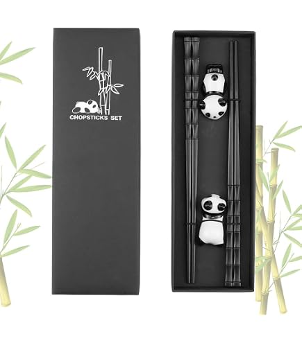 Juego De Palillos Para Sushi Con Grulla De Origami – 2 Pares, Base De Cerámica, Caja De Madera, Regalo Ideal