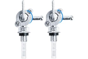 VEXRAN 2 PCS Robinet D'Essence 8mm,Carburant Essence Réservoir Robinet Switch,Général Robinets de Carburant,Robinet Essence M10,Interrupteur de Robinet D'Essence pour Scooter,Cyclomoteur et Moto(8mm)