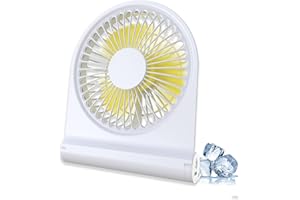 CATGIFF Ventilateur de Bureau Silencieux,Ventilateur de Table Portable Rotation à 180°,3 Vitesses,2000mAh Batterie, Mini Ventilateur USB Détachable Pour Maison, Bureau, Chambre, Extérieur