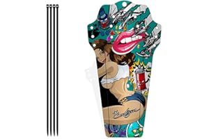 REQAG Mudguard Mountain Bike Mudguards Front and Rear Compatible with Bike, Adjustable Mountain Bike Mudguards, Mountain Bike Mudguards, Mountain Bike Mudguard for 20-29 Inch Bikes, Trendy Print Mudguards