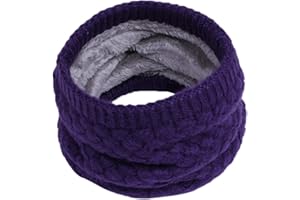 TOMORTSUN Kinder Schals Baumwolle Kinder Loop Schal Strickschal Herbst Winter Warmer Fleece Flauschig Schal Halsband Halswärmer Rundschal Kleinkinderschals für Jungen Mädchen