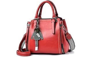 BUKESIYI Donna Borse a Tracoll Borsa a Mano Firmate Borse a Spalla 2023 PU Pelle CCIT77139 Vino Rosso