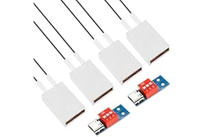 Youmile 4 Stück PTC Heizelement Heizplatte elektrische Heizung Kern konstante Temperatur Heizplatte AC/DC 12V/80℃/2-5W Aluminiumschale mit Täuschungsmodul für Low-Power-Mikrogeräte Heizung