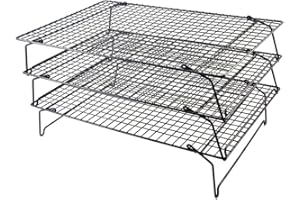 TALA Bandeja Alargada para refrigeración de Pasteles, de Chef Aid, Plateada, Negro, 41 x 25cn