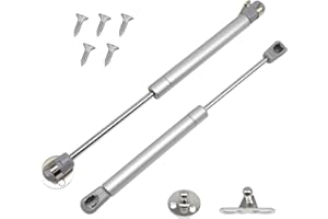 GothicBride 2pcs Pistones a Gas, 80N Resorte de Gas, Bisagras de Cierre Suave, Pistones Hidraulicos Amortiguadores Muebles para Armario Cocina(2, 80N)