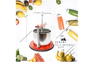 CELMS TORCHIETTO Premitutto capacità di Premitura 3kg con Certificazione Alimentare Ferro e Acciaio Inox 430 Made in Italy per Pomodori Melanzane Ortaggi Succhi Frutta e Olio (3kg)