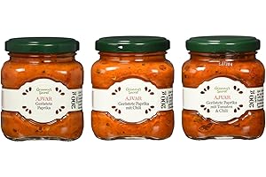 Ajvar de Granny's Secret, poivrons grillés, poivrons grillés au chili, poivrons grillés à la tomate et au piment, lot de 3 (3x200g)