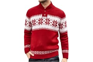 Aoouekul Weihnachtspullover Herren Winterpullover Warm Weihnachten Pullover Christmas Sweater Weihnachtspulli Winter Strickpullover