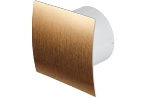 AirTech-UK Bathroom Extractor Fan Escudo Style Gold Front with Timer